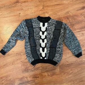 Funky Vintage 80’s Knit Sweater by Street Scenes